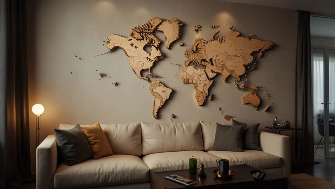 Mapa 3D na ścianę: Nowoczesna dekoracja do Twojego wnętrza