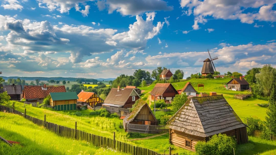 Skansen w Nadolu na Kaszubach: odkryj tradycyjną architekturę regionu